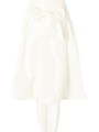 【ECURY】リボンベルトフレアミディスカート/ホワイト