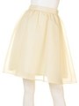 エアリーストライプギャザーフレアミニスカート/イエロー