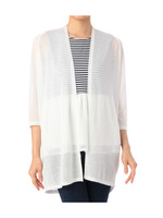 トッパーニットカーデ+ペプラムタンクセット/ホワイト(003)