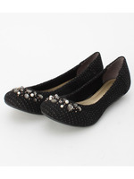 ビジューバレエシューズ/ブラック(419)