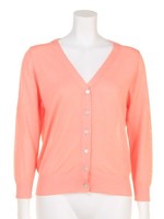 ベーシックレーヨンカーディガン/ピンク