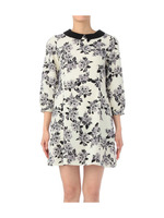 モノトーンフラワープリントワンピース/ベージュ系(150)