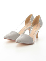 切替クリアパンプス/ストライプ