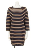 DELAVE BORDER COCOON DRESS/ivory*yellow