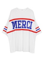 MERCIロゴラインTシャツ/ホワイト