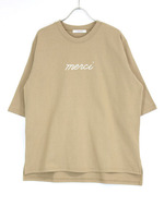 merciロゴTシャツ/ベージュ