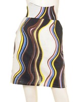 【1stline】変形マルチストライプ柄タイトスカートCL-0915/WH