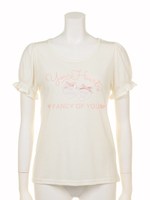 メッセージハートロゴTシャツ/ホワイト