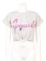 Joyrich Retro Logo Half Sleeve Cropped Crew/ASH GRAY