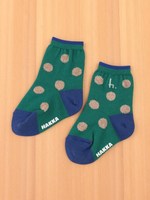 もこもこ水玉JQソックス/グリーン