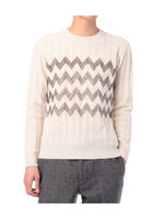 ケーブル×ハク押しプルオーバーニット/ネイビー(193)