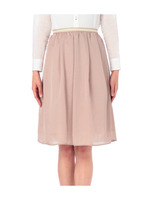 テープ使いミディ丈プリーツスカート/ベージュ系(051)