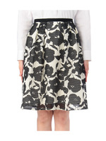 フラワープリントアイレットスカート/ブルー(192)