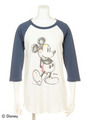 ミッキーマウス 七分袖ラグランTシャツ/Sugar/NewNavy