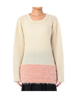 裾シャギーラメニットプルオーバー/ピンク系(571)