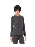 裏毛リヨセルストレッチカーディガン/ダークグレー(013)