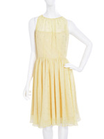 shinyドットホルターワンピース/YEL