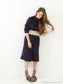 【KiiRA】 SMOOTH SKIRT/NAVY
