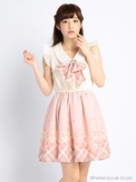 【LIZ LISA】スリープフラワーワンピース/モカ