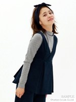 コーデュロイペプラムブラウス/CAM