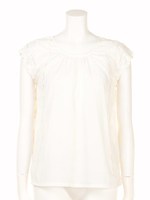 サイドレースシフォンTOP2/WHT