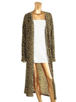 スカルスタッズロングカーディガン/ブラウン