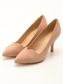 デザインカットパンプス/キャメル