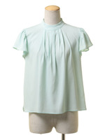 ハイネックフリルブラウス/PK