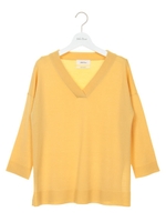 ビエラヤーンVネックニット/YEL