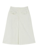 インバーテッドプリーツミモレスカート/ブラック