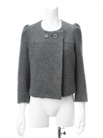 カルゼニットショートジャケット/サックスブルー