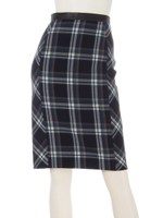 チェックタイトスカート/ライトグレー