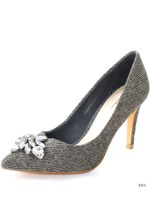 ビジューポインテッドトゥパンプス/MIX