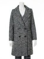 モノトーンツイードチェスターコート/シロクロ