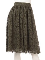 ラッセルレーススカート/モカカーキ