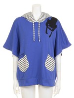 リラックスコビニャードルマンパーカプル/ブルー