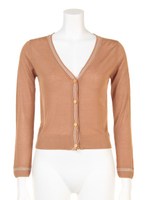 ヴィンテージラインカーデ/キャメル