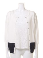 配色レースビジューアンサンブル/イエロー