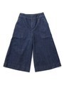 BIG POCKET DENIM GAUCHO PANT/INDIGO