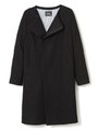 WOOL RIDERS NO COLLAR COAT/BLACK