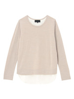 [L]裾シフォンバックシャンニット/ベージュ(552)