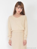 アンゴラニットプルオーバー/キャメル