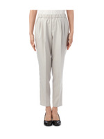 ストレッチ八分丈タックパンツ/ベージュ(052)