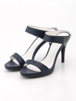 ハイヒールミュールサンダル/NAVY