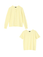 ラメニット+カーディガン/ブルー(092)