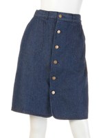 前開きペンシルスカート/ネイビー