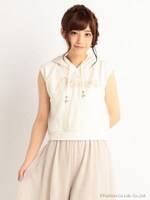 【LIZ LISA】メッシュノースリパーカー/ホワイト