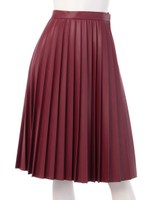 シアタープリーツスカート/バーガンディ