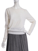 ハートニードルパンチプルオーバー/ホワイト