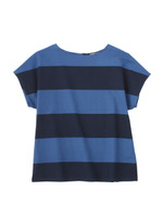 ビッグボーダープリントカットソー/ダークグレー(313)